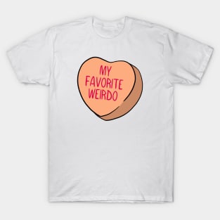 Funny Candy Heart Weirdo T-Shirt